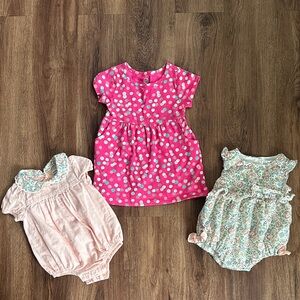 Infant Dress and Rompers, Size 12M